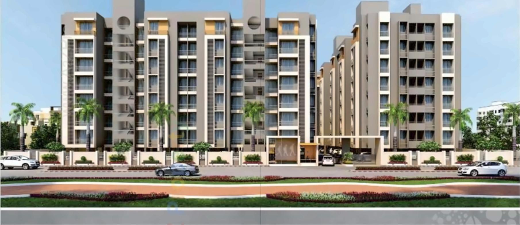 3D Elevation of real estate project Sanand Greens Residency located at Sanand, Ahmedabad, Gujarat