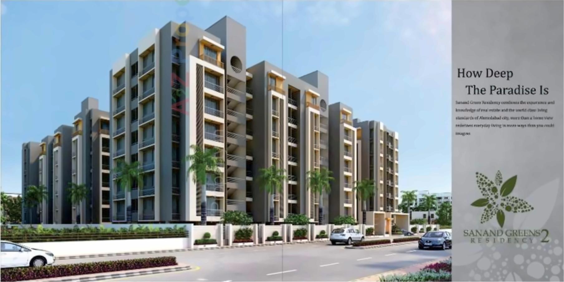 3D Elevation of real estate project Sanand Greens Residency located at Sanand, Ahmedabad, Gujarat