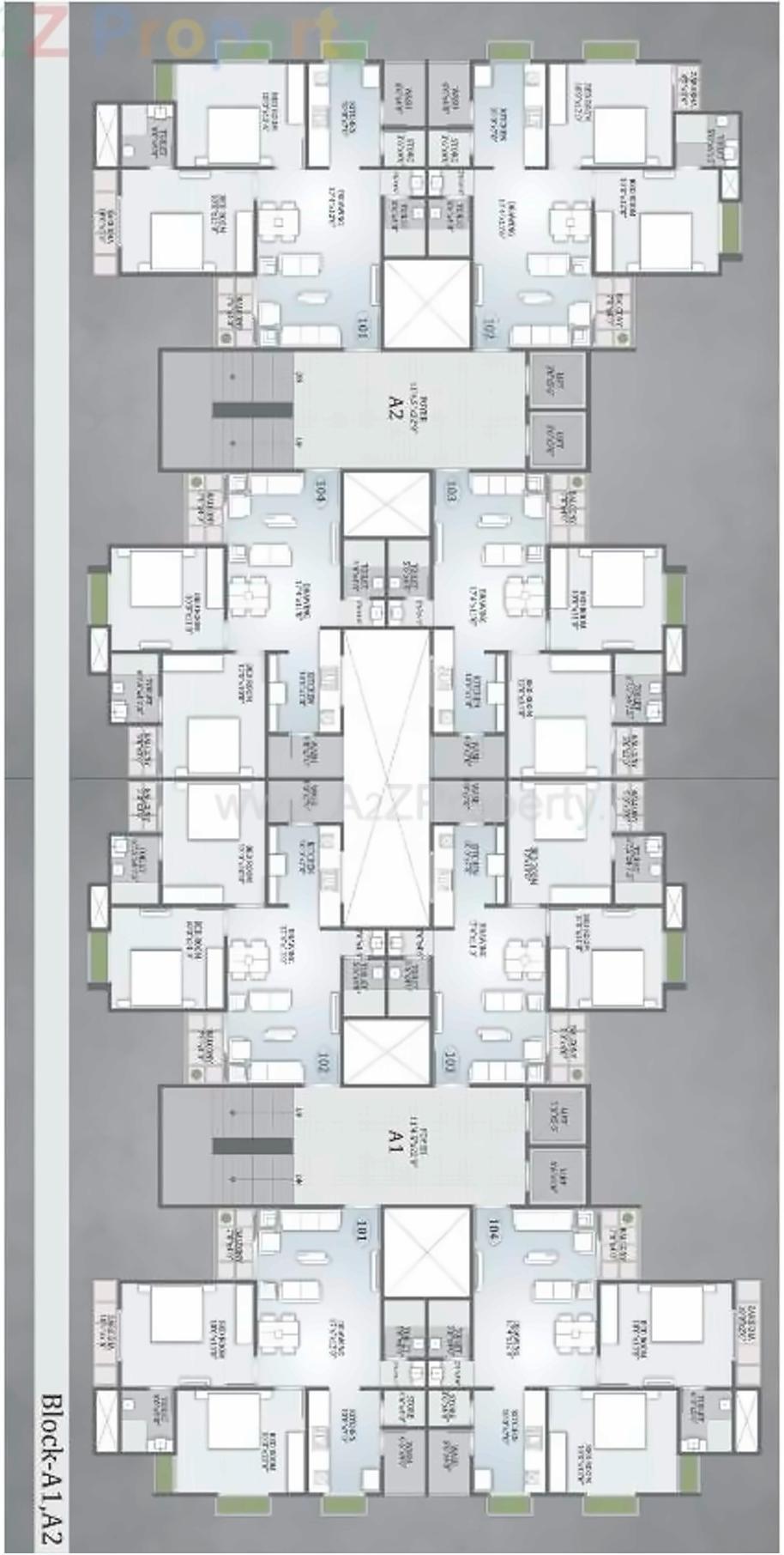Layout of real estate project Sanand Greens Residency located at Sanand, Ahmedabad, Gujarat