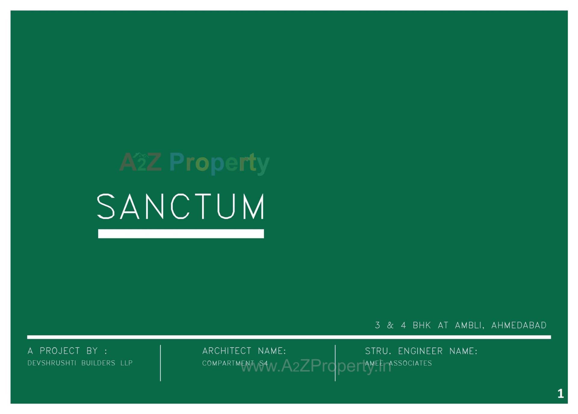  of real estate project Sanctum located at Ambli, Ahmedabad, Gujarat