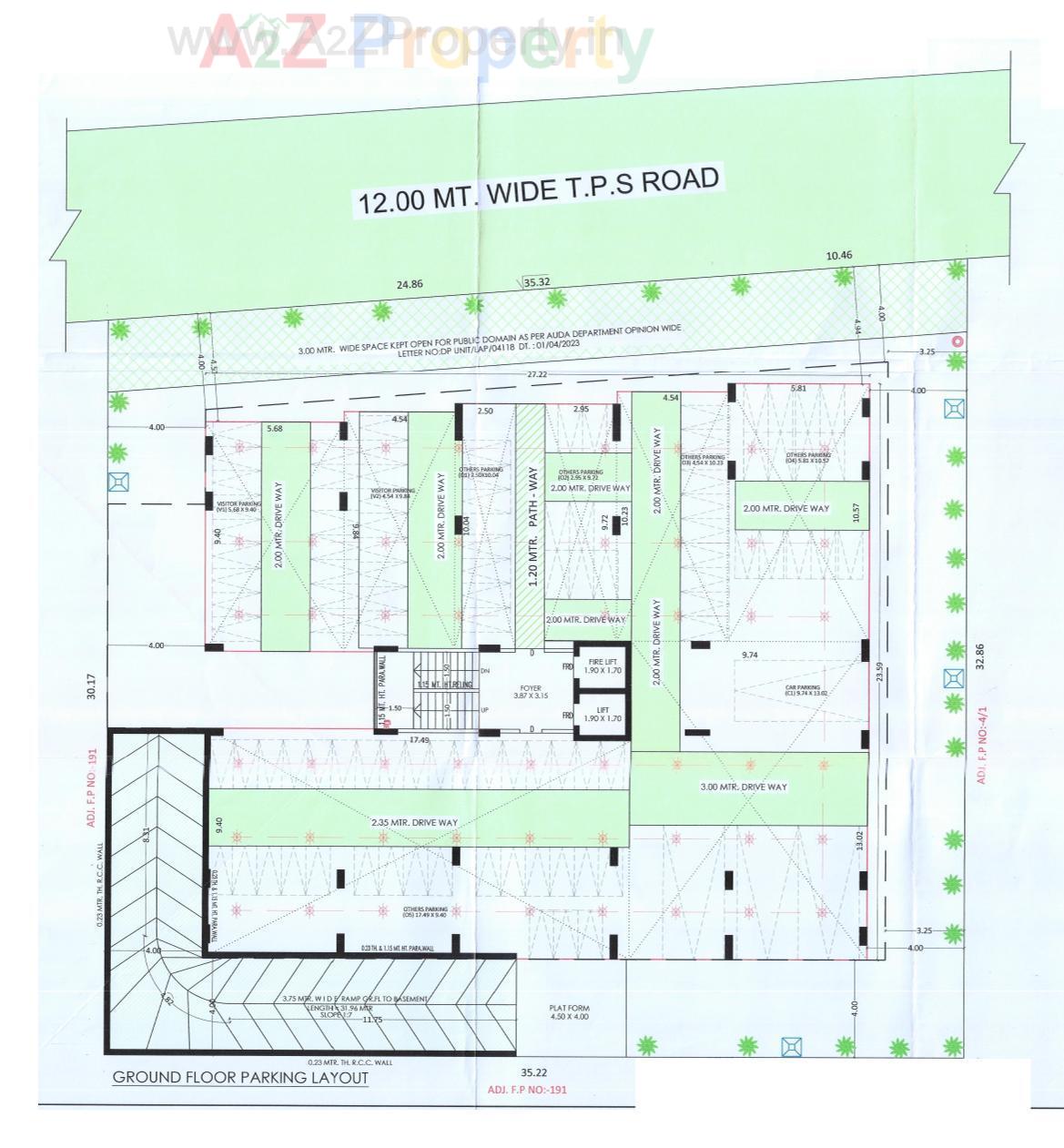 Layout of real estate project Sanctum located at Ambli, Ahmedabad, Gujarat
