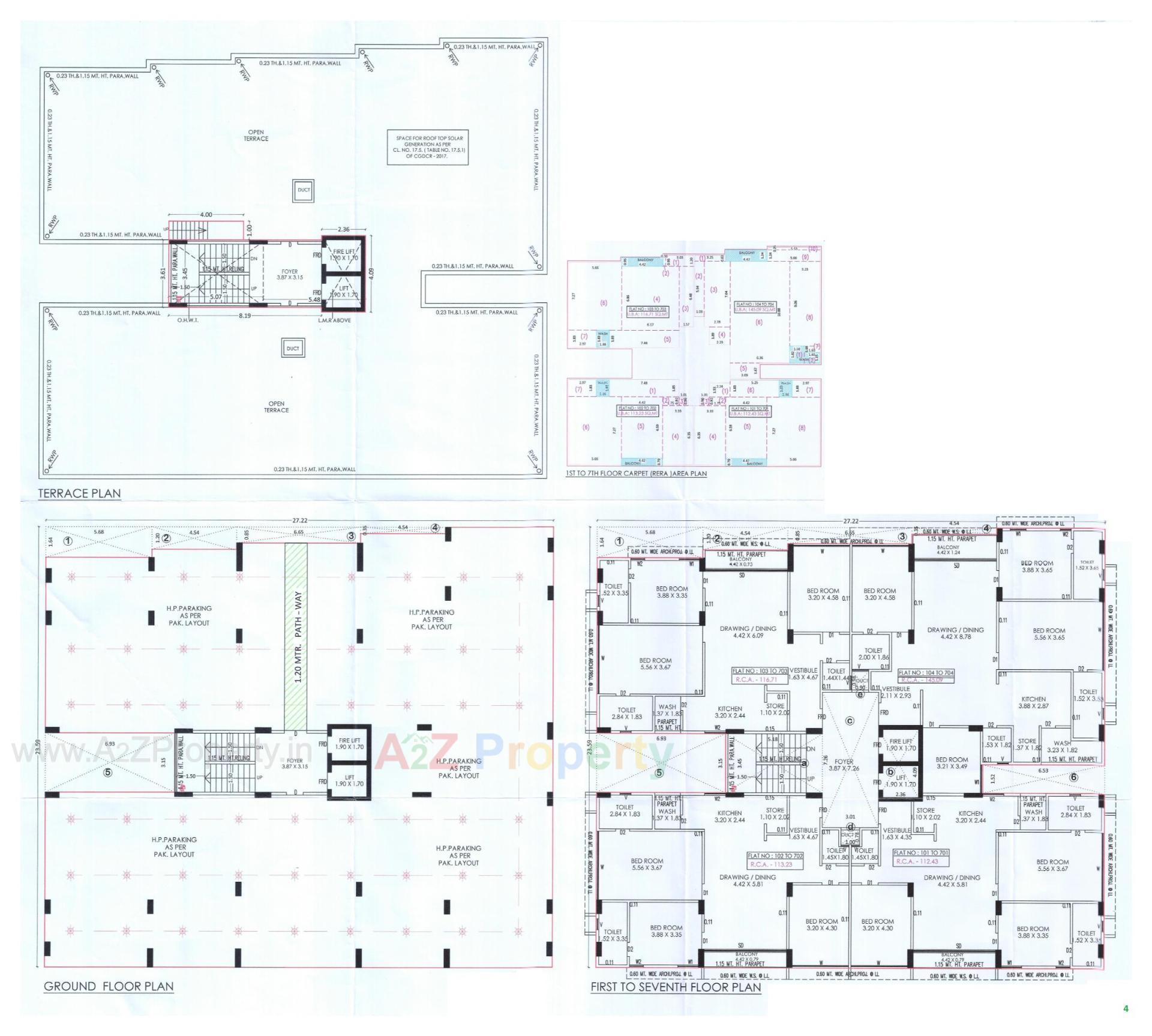 Layout of real estate project Sanctum located at Ambli, Ahmedabad, Gujarat