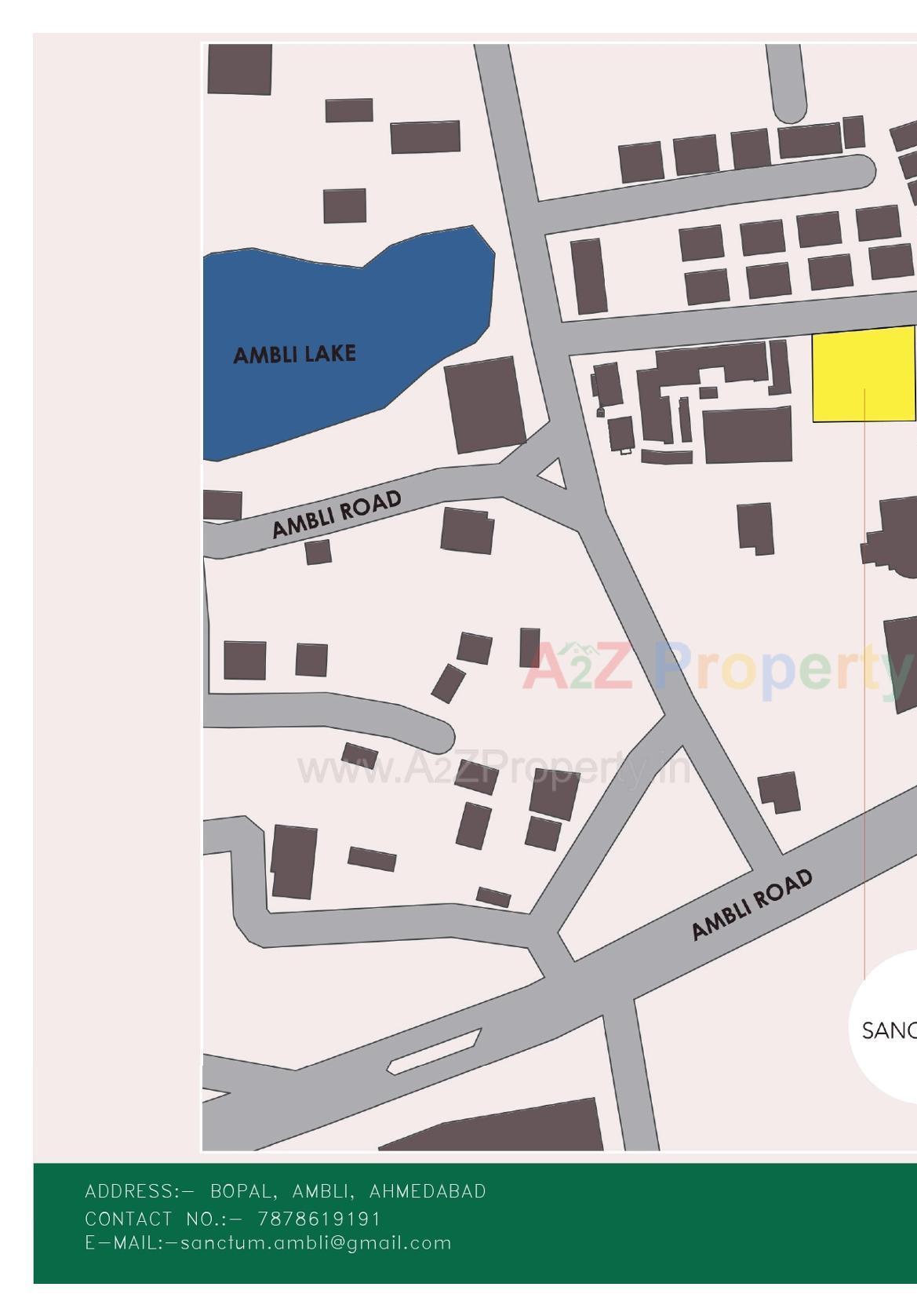 Layout of real estate project Sanctum located at Ambli, Ahmedabad, Gujarat