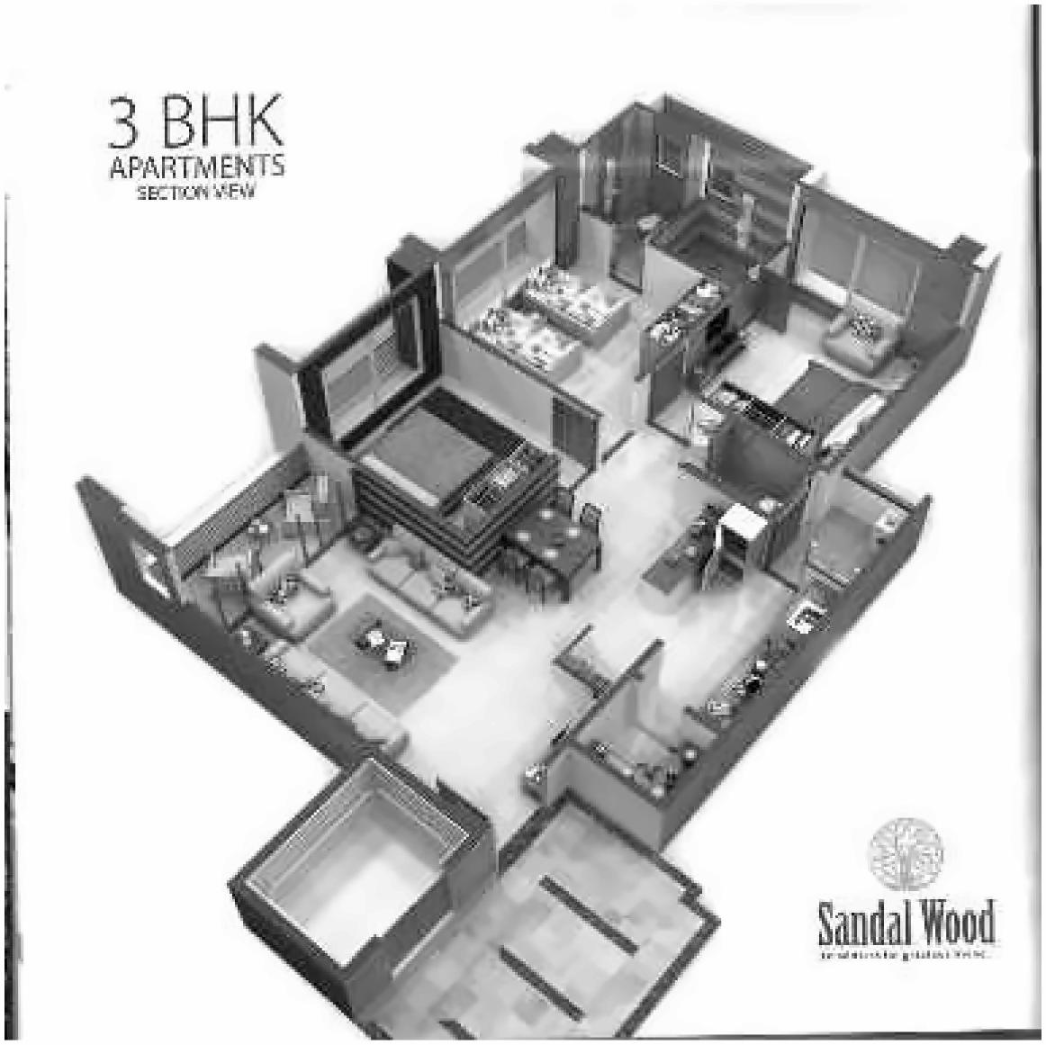 Layout of real estate project Sandal Wood located at Sola, Ahmedabad, Gujarat