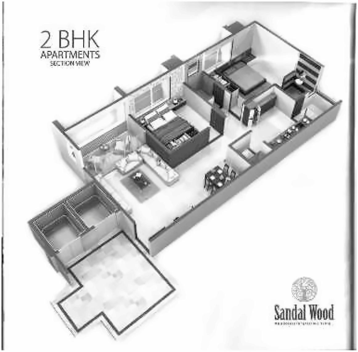 Layout of real estate project Sandal Wood located at Sola, Ahmedabad, Gujarat