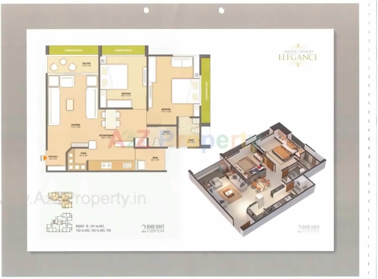 Layout of real estate project Sandalwood Elegance located at Sola, Ahmedabad, Gujarat