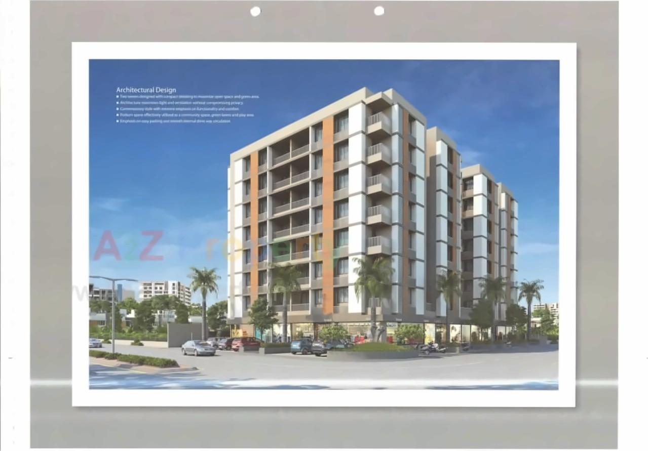 3D Elevation of real estate project Sandalwood Elegance located at Sola, Ahmedabad, Gujarat