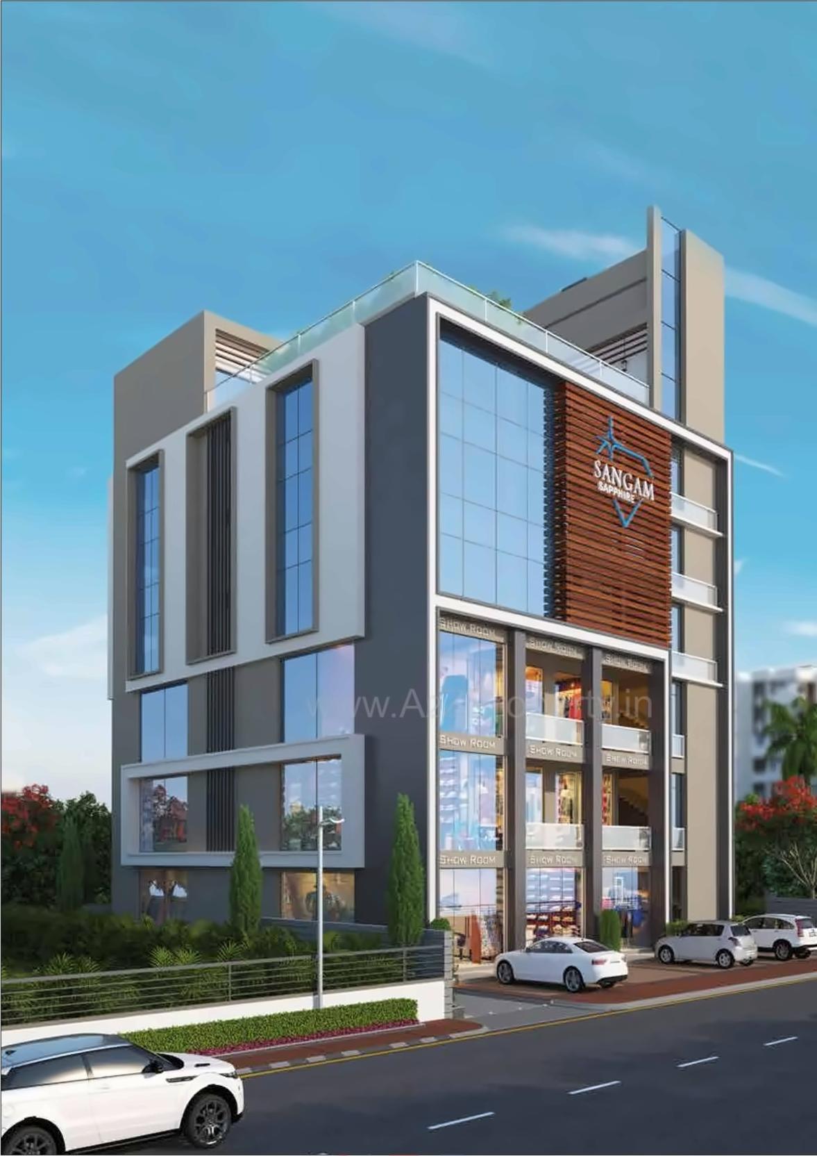 3D Elevation of real estate project Sangam Sapphire located at Sola, Ahmedabad, Gujarat