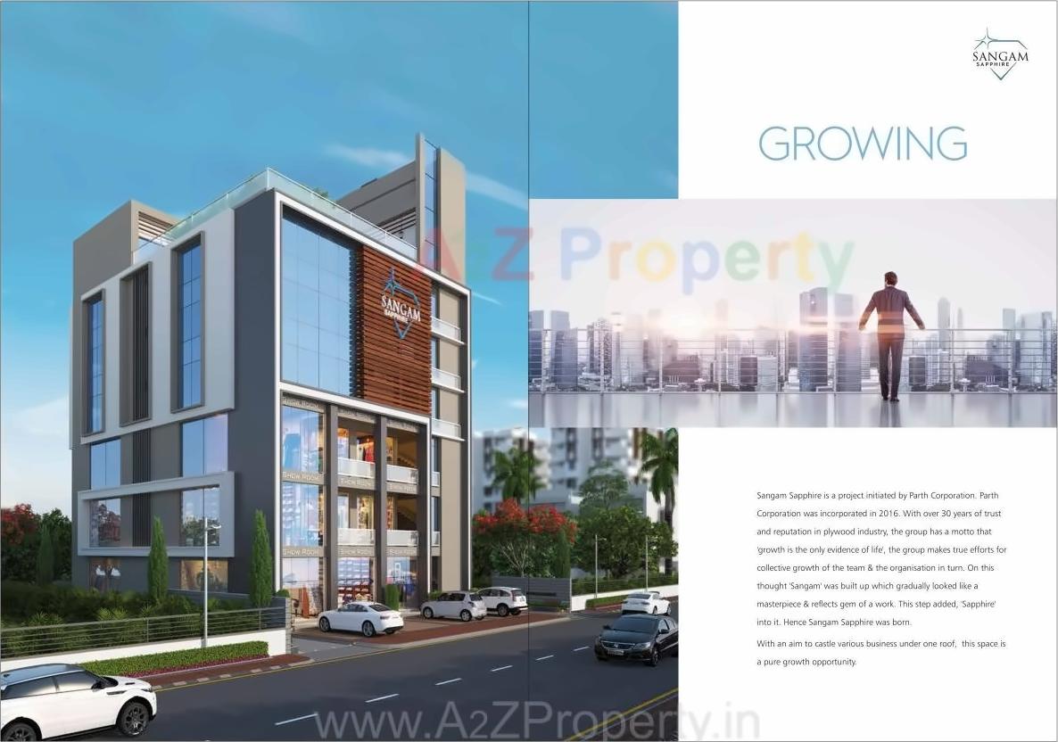 3D Elevation of real estate project Sangam Sapphire located at Sola, Ahmedabad, Gujarat
