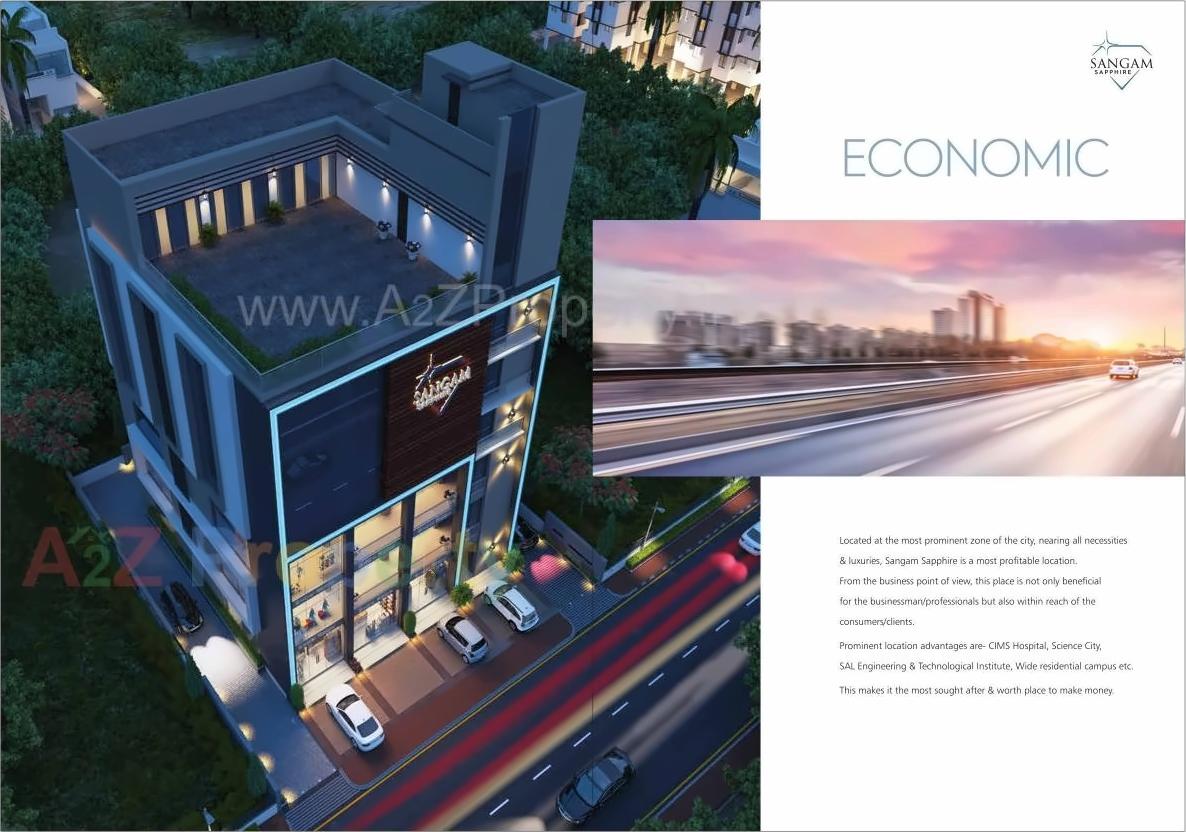 3D Elevation of real estate project Sangam Sapphire located at Sola, Ahmedabad, Gujarat