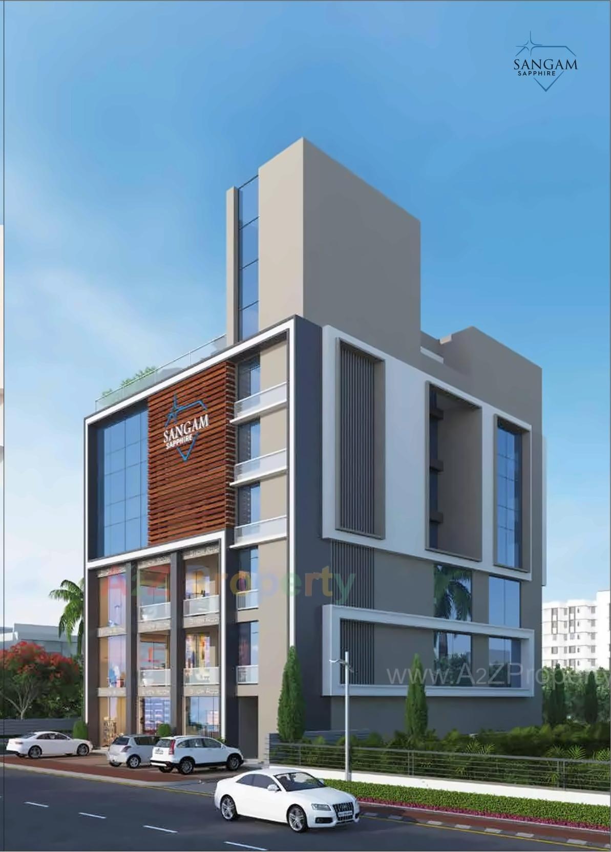 3D Elevation of real estate project Sangam Sapphire located at Sola, Ahmedabad, Gujarat