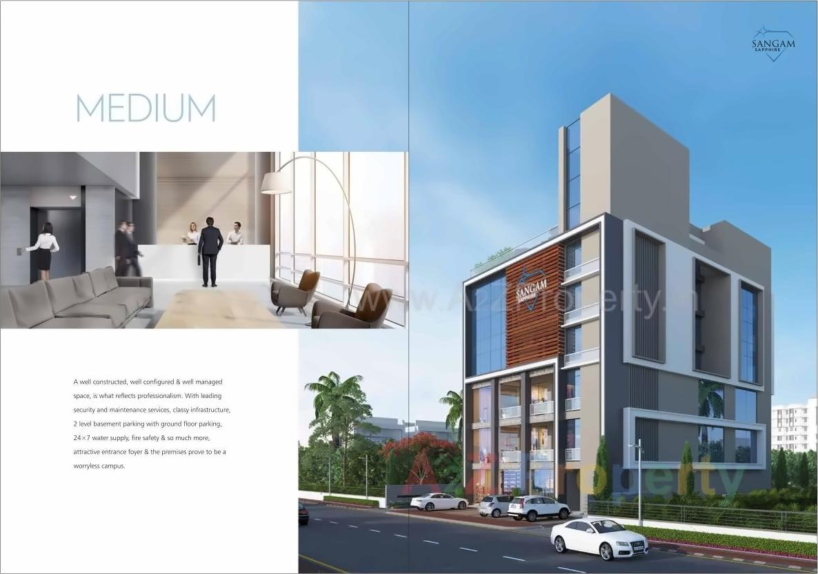 3D Elevation of real estate project Sangam Sapphire located at Sola, Ahmedabad, Gujarat