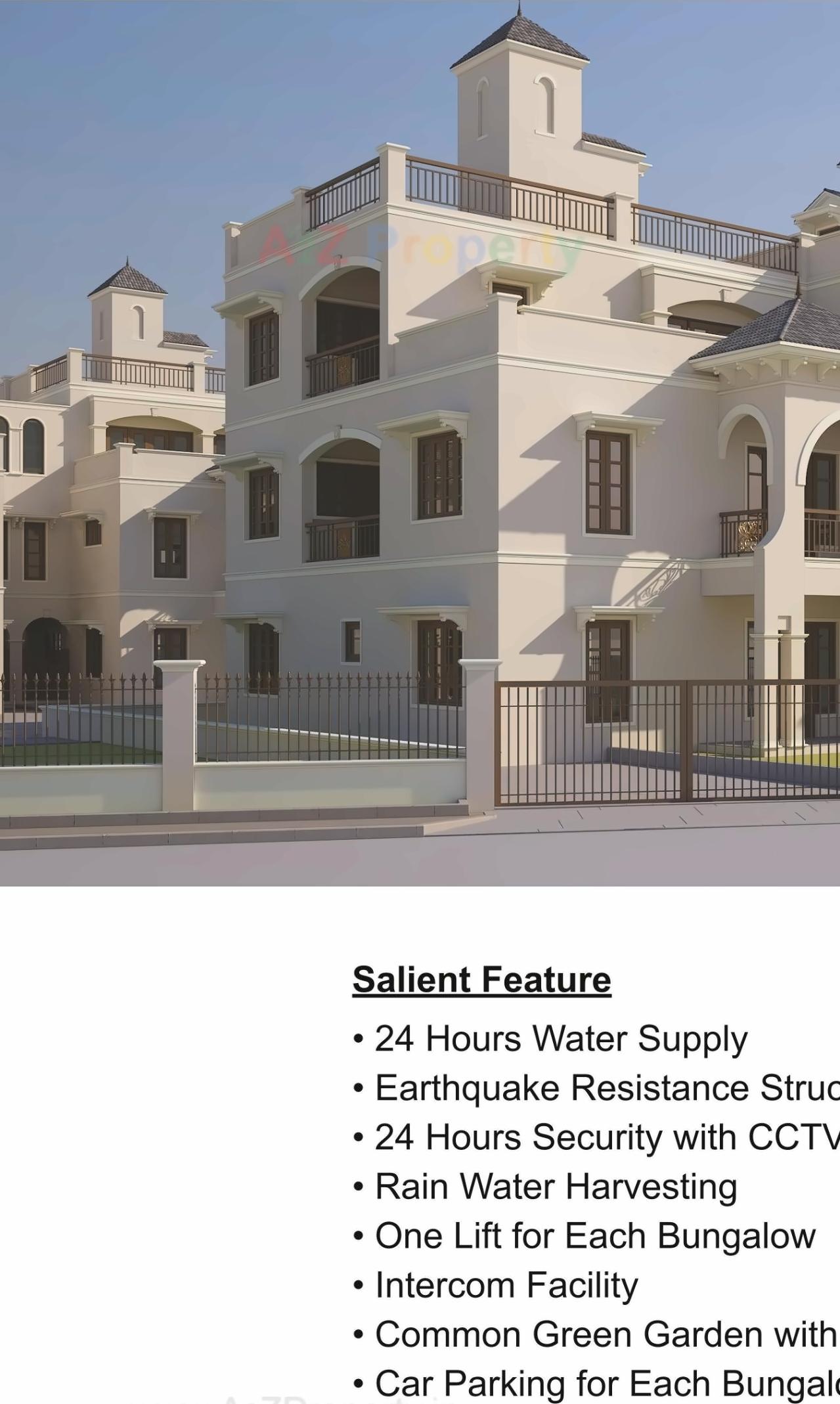 3D Elevation of real estate project Sangath Palace located at Chandkheda, Ahmedabad, Gujarat