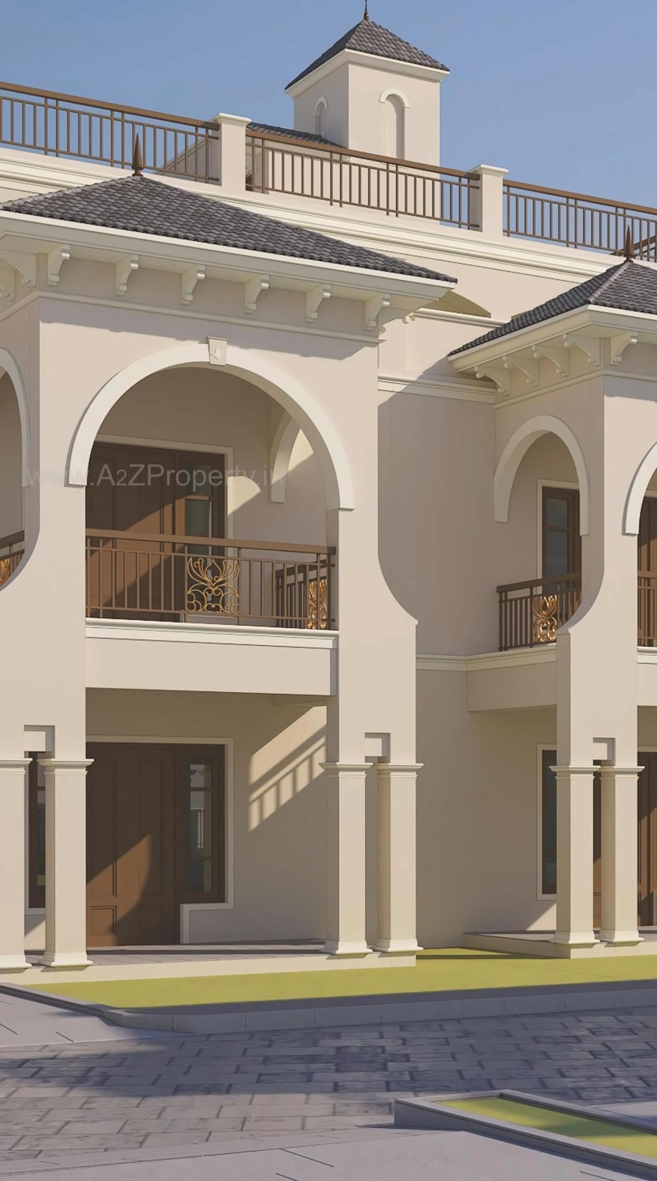 3D Elevation of real estate project Sangath Palace located at Chandkheda, Ahmedabad, Gujarat