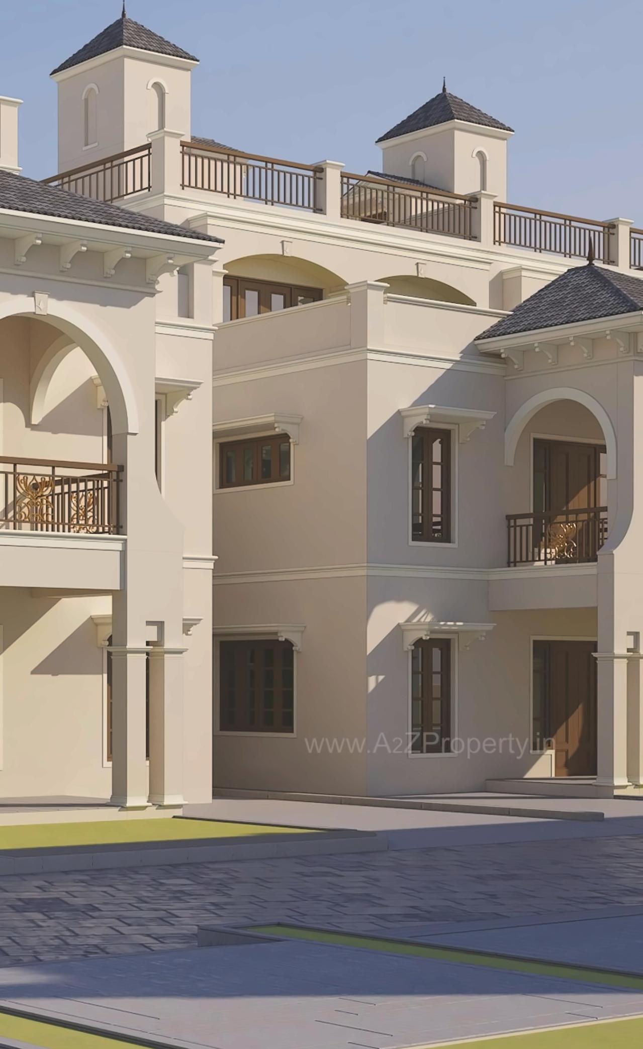 3D Elevation of real estate project Sangath Palace located at Chandkheda, Ahmedabad, Gujarat