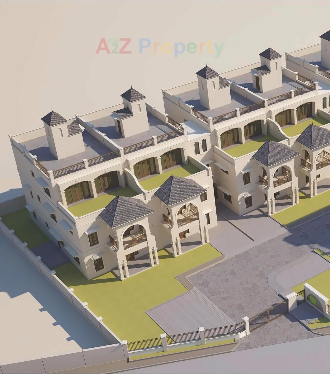 3D Elevation of real estate project Sangath Palace located at Chandkheda, Ahmedabad, Gujarat