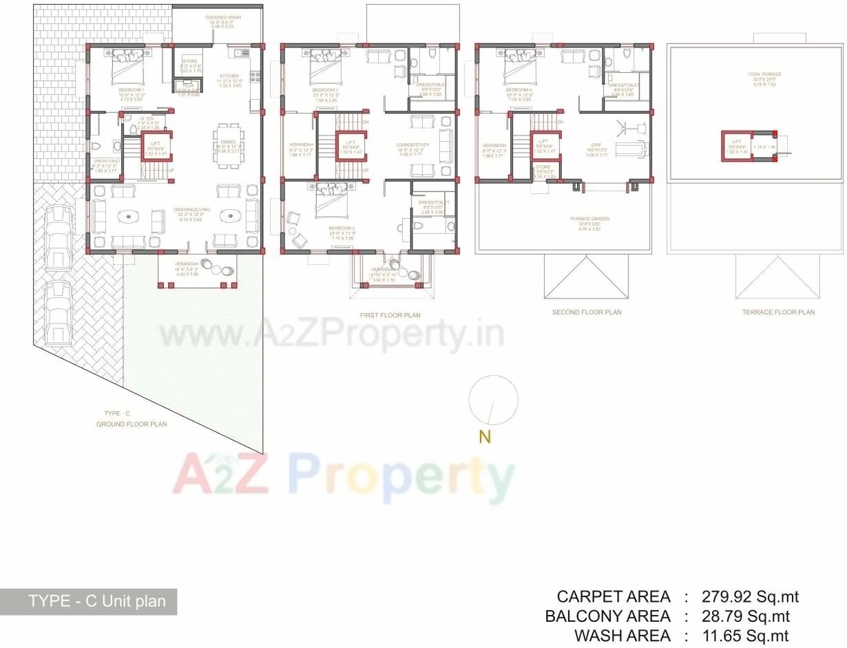 Layout of real estate project Sangath Palace located at Chandkheda, Ahmedabad, Gujarat
