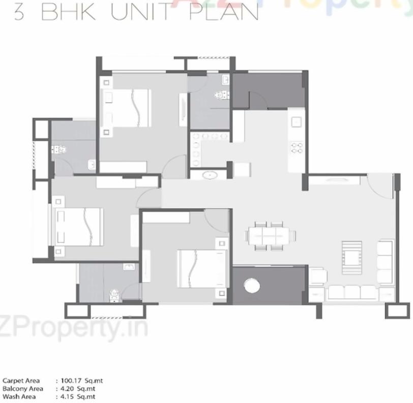 Layout of real estate project Sangath Pine located at Chandkheda, Ahmedabad, Gujarat