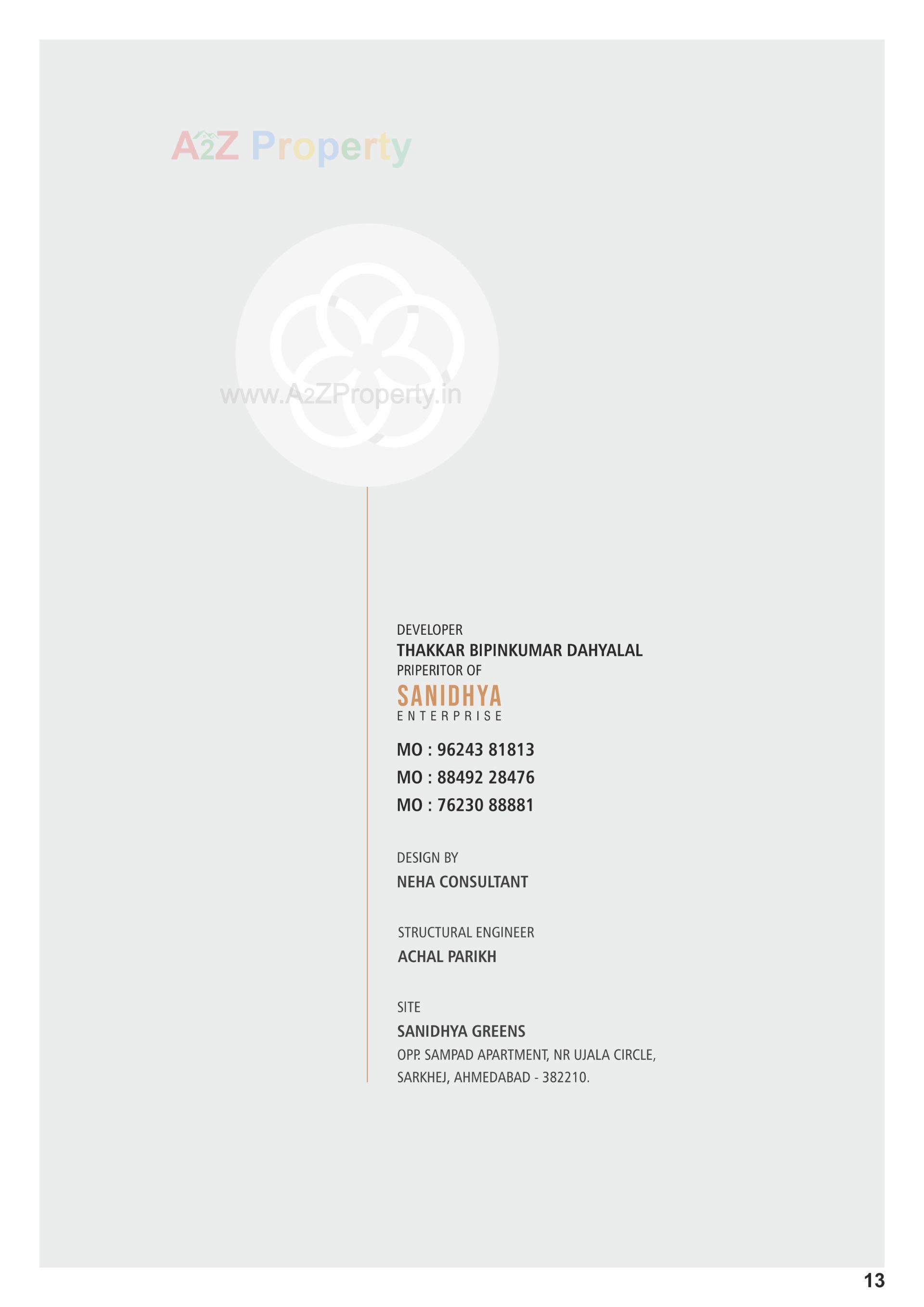  of real estate project Sanidhya Greens located at Okaf, Ahmedabad, Gujarat