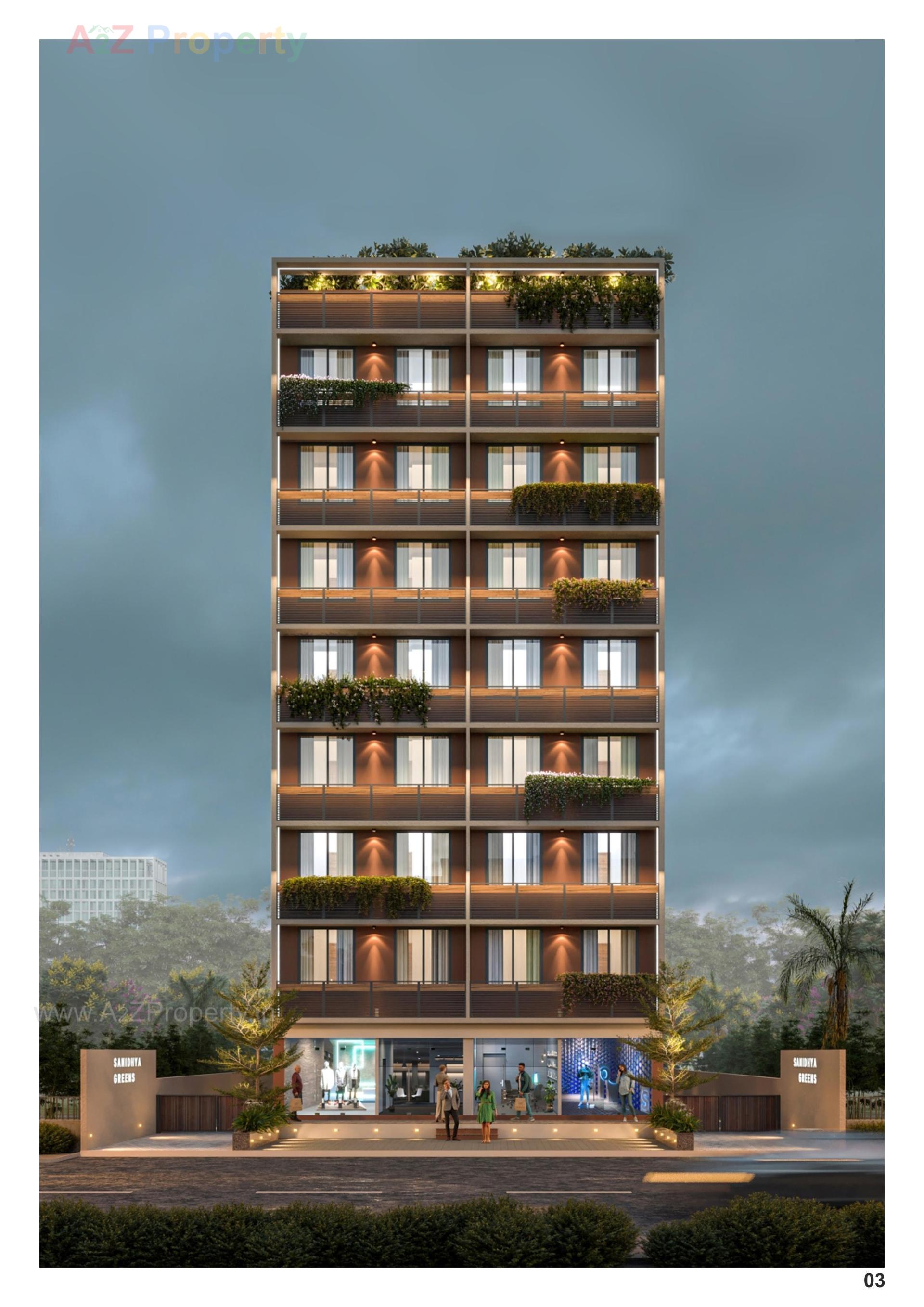 3D Elevation of real estate project Sanidhya Greens located at Okaf, Ahmedabad, Gujarat