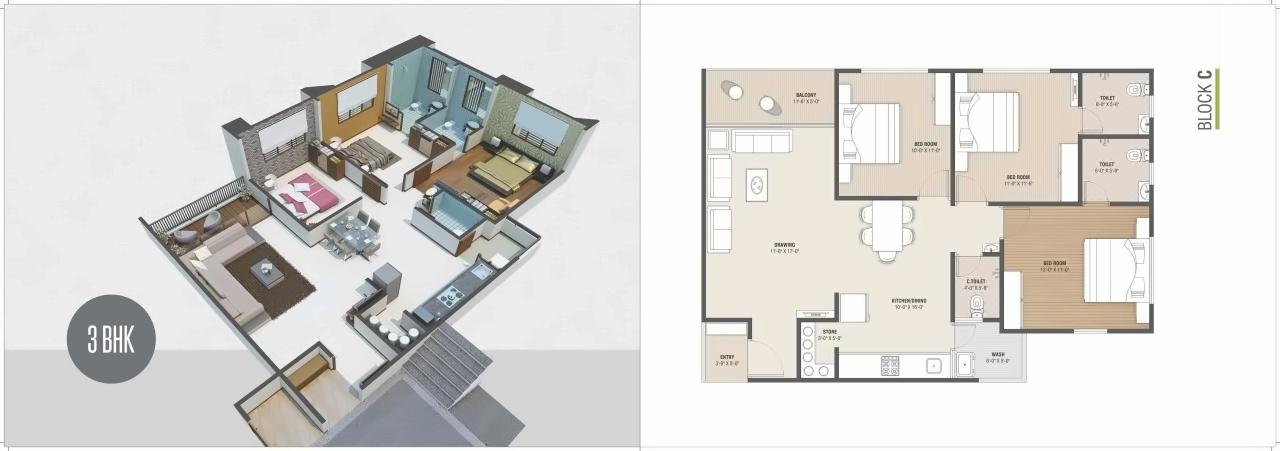 Layout of real estate project Sanidhya Harmony located at Makarba, Ahmedabad, Gujarat