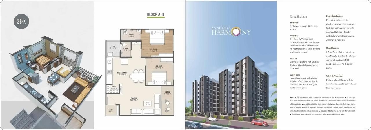 Layout of real estate project Sanidhya Harmony located at Makarba, Ahmedabad, Gujarat