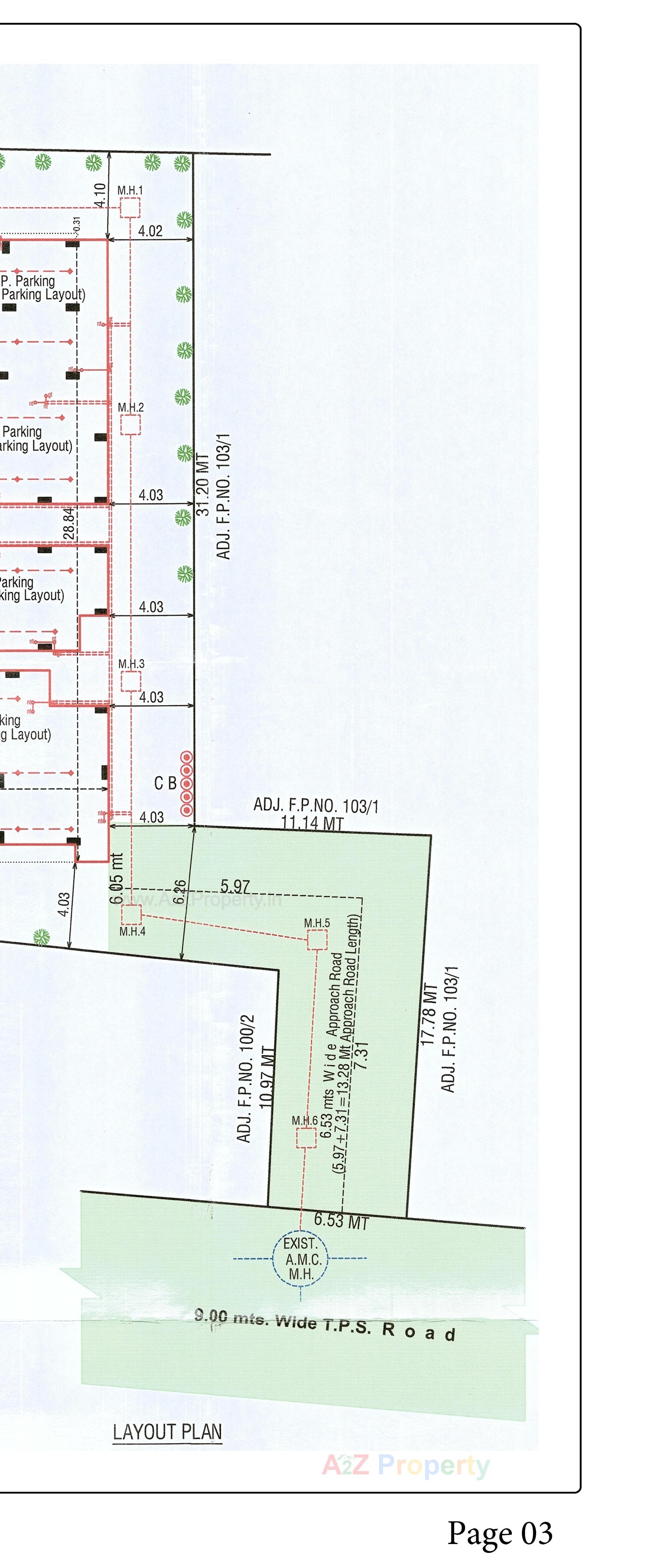 Layout of real estate project Sanidhya Parv located at Vejalpur, Ahmedabad, Gujarat
