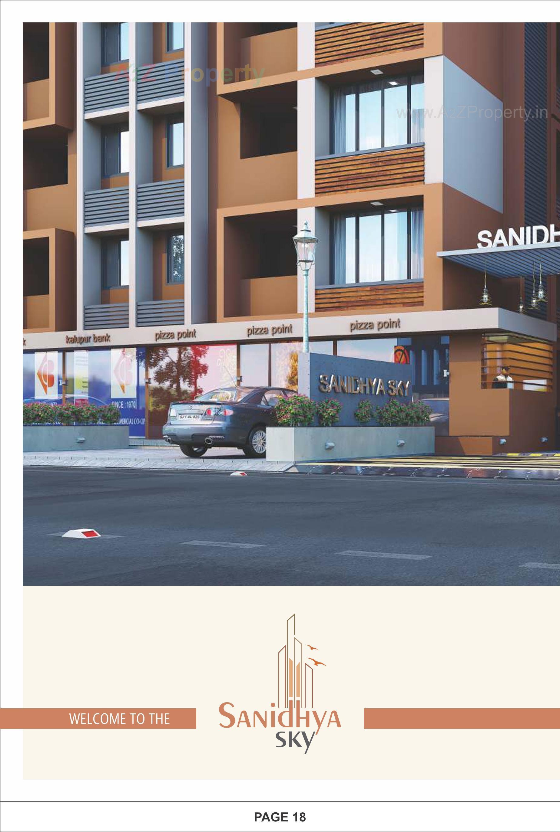 3D Elevation of real estate project Sanidhya Sky located at Ahmedabad, Ahmedabad, Gujarat