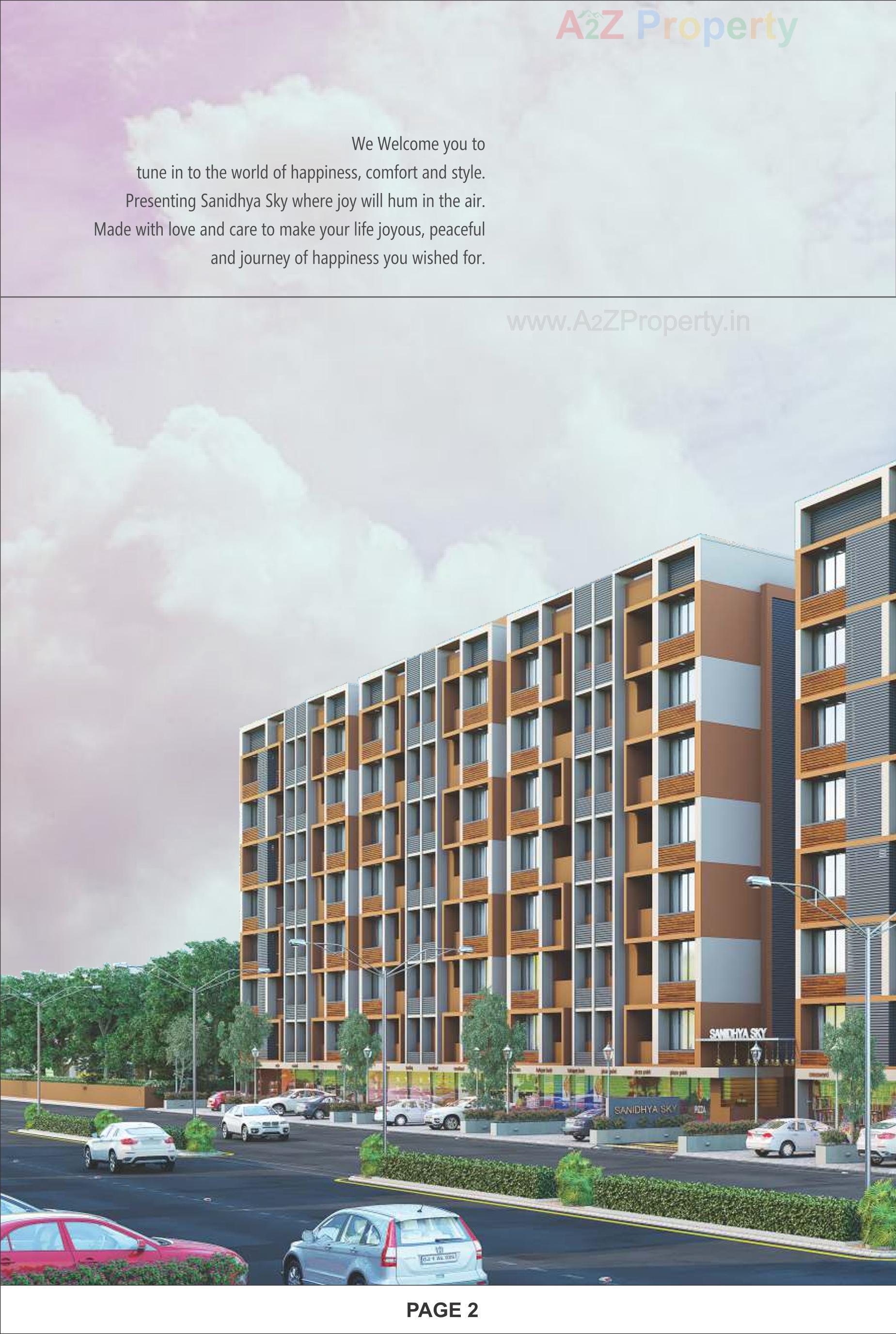 3D Elevation of real estate project Sanidhya Sky located at Ahmedabad, Ahmedabad, Gujarat