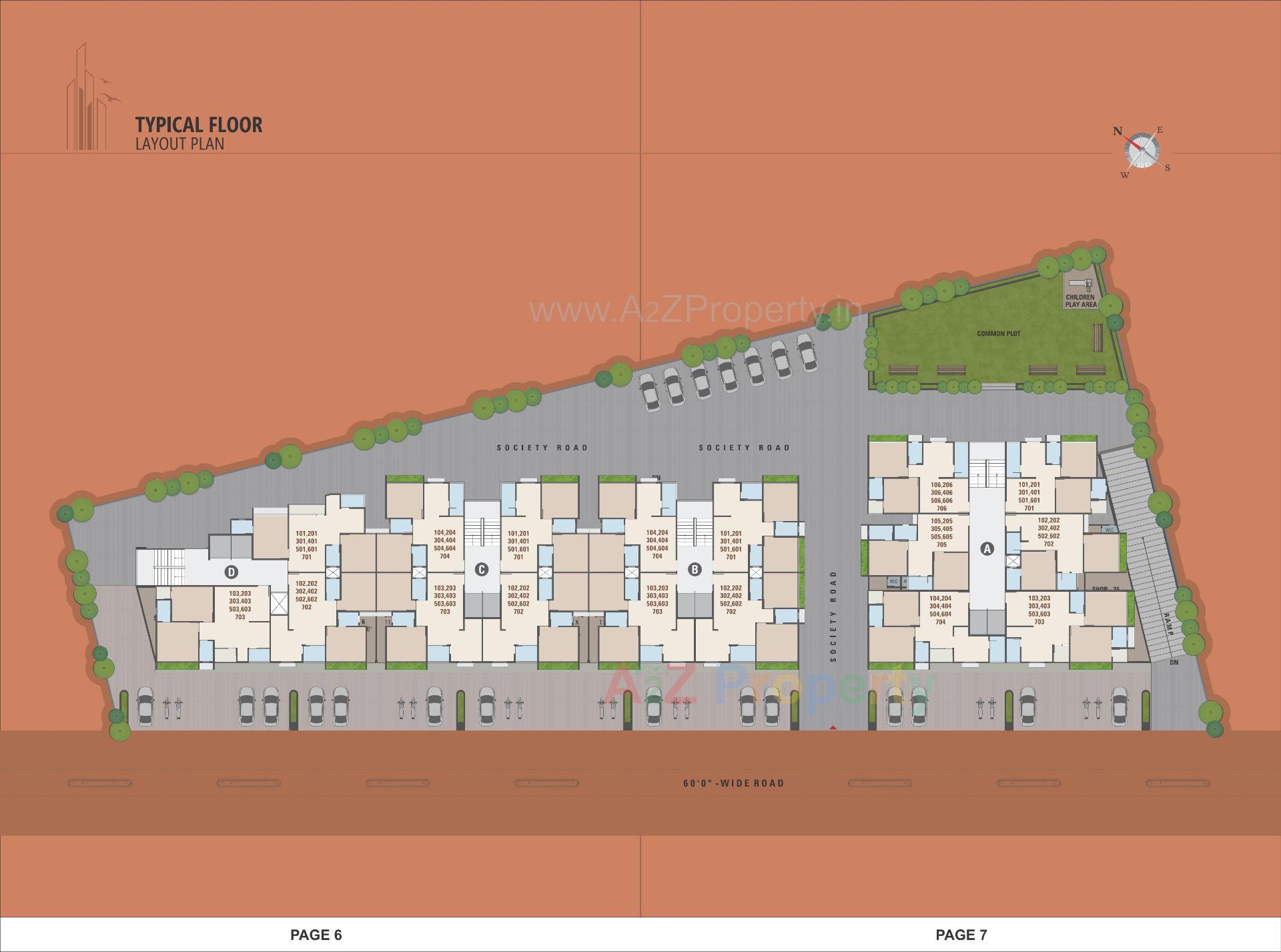 Layout of real estate project Sanidhya Sky located at Ahmedabad, Ahmedabad, Gujarat
