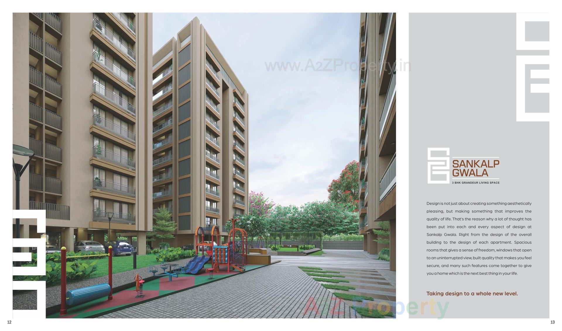 3D Elevation of real estate project Sankalp Gwala located at Ambali, Ahmedabad, Gujarat