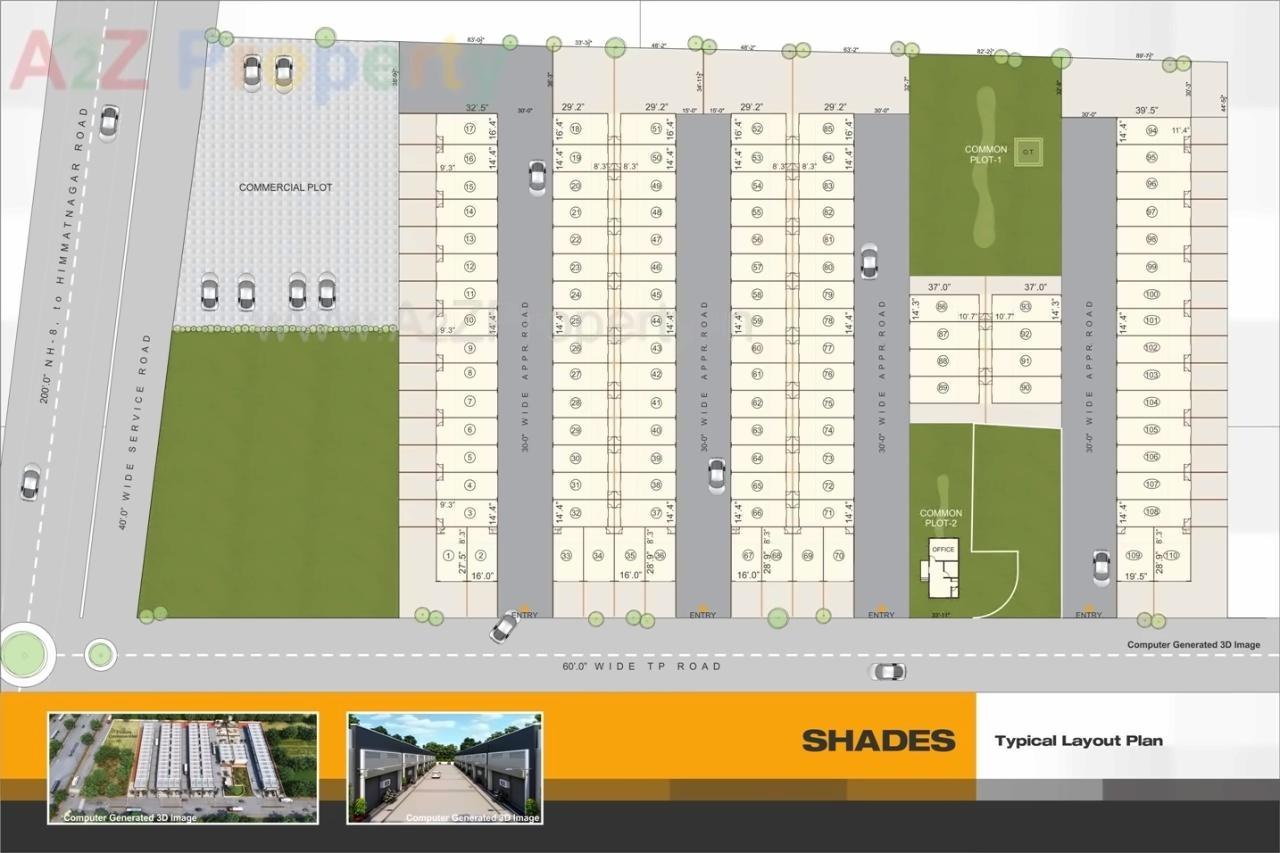 Layout of real estate project Sankalp Industrial Park located at Muthia, Ahmedabad, Gujarat