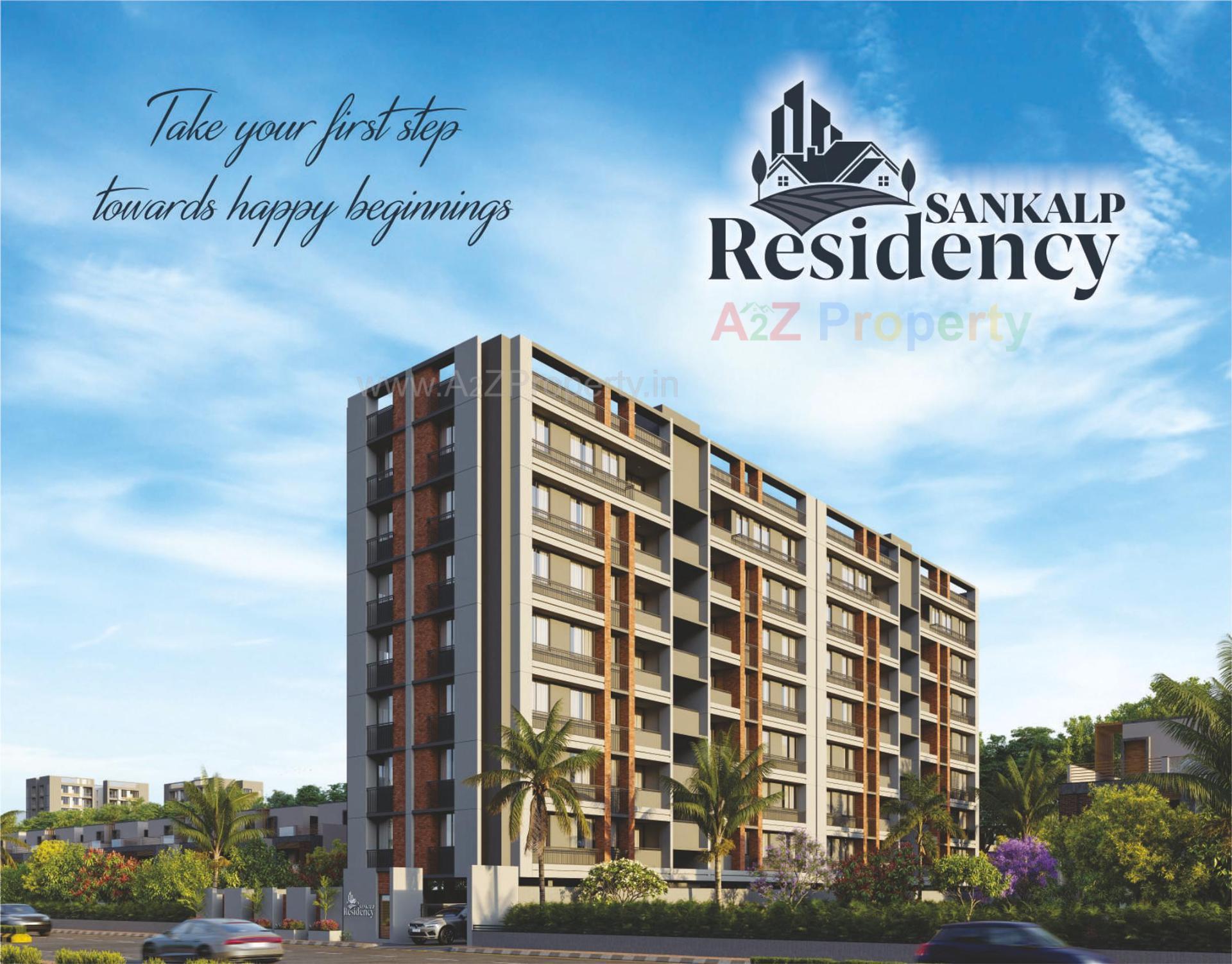 3D Elevation of real estate project Sankalp Residency located at Vinzol, Ahmedabad, Gujarat