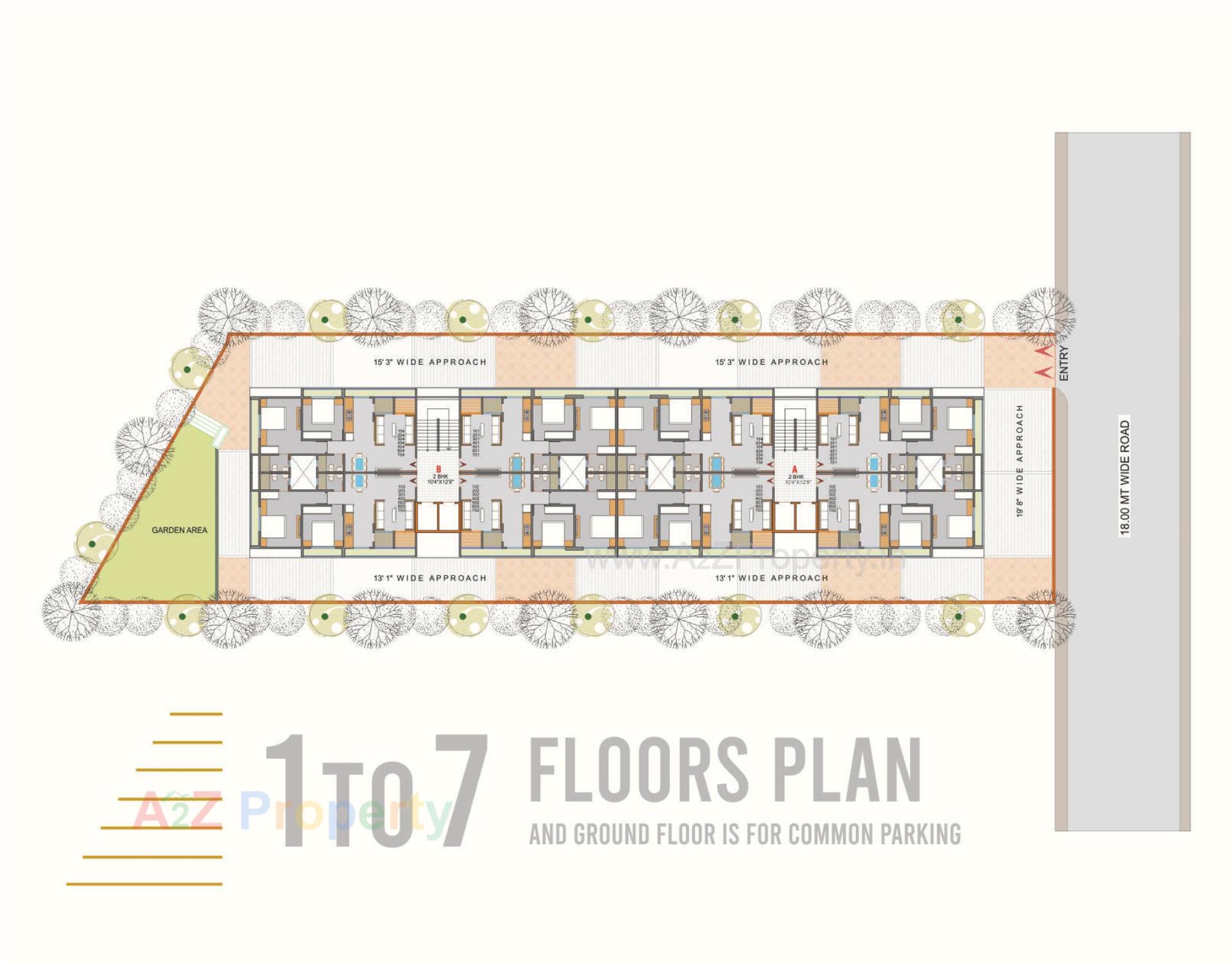 Layout of real estate project Sankalp Residency located at Vinzol, Ahmedabad, Gujarat