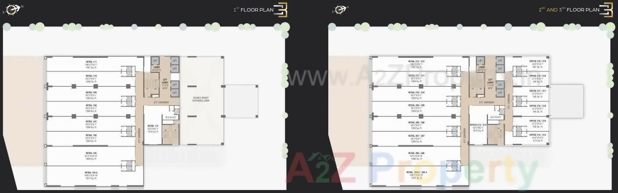 Layout of real estate project Sankalp Square B (i) located at Ahmedabad, Ahmedabad, Gujarat