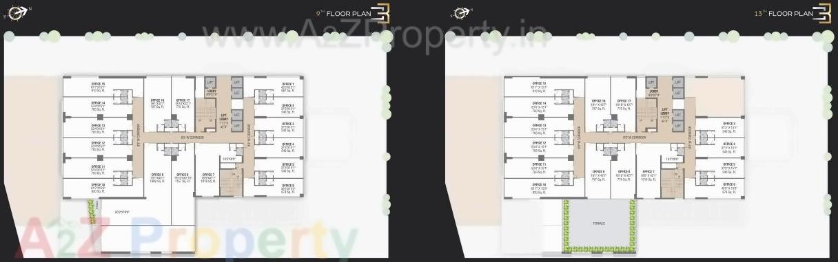 Layout of real estate project Sankalp Square B (i) located at Ahmedabad, Ahmedabad, Gujarat