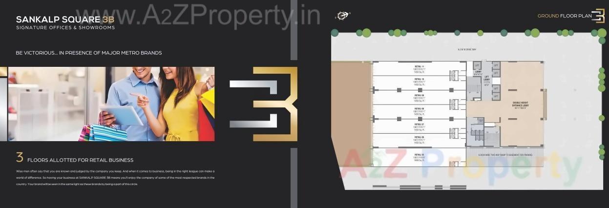 Layout of real estate project Sankalp Square B (i) located at Ahmedabad, Ahmedabad, Gujarat