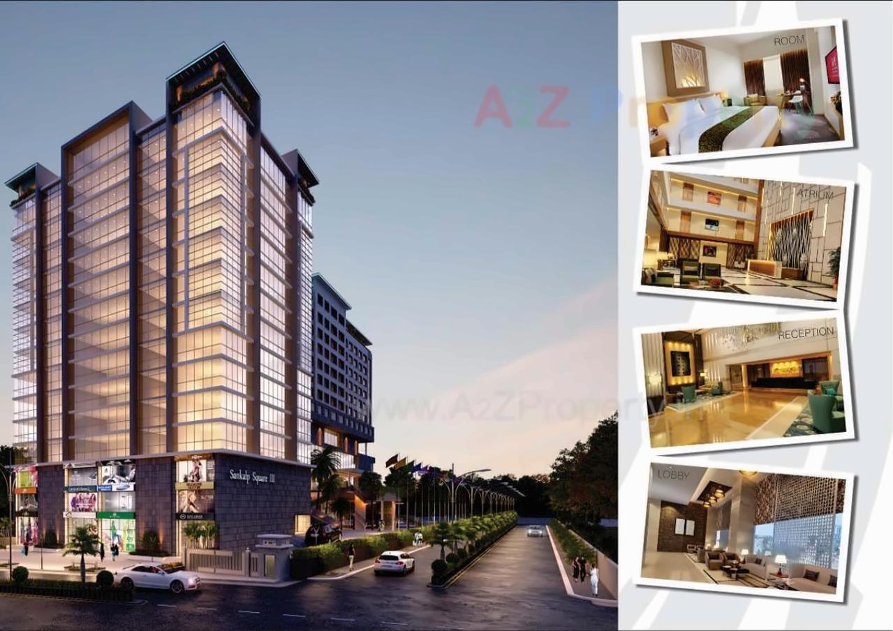 3D Elevation of real estate project Sankalp Square located at Shilaj, Ahmedabad, Gujarat