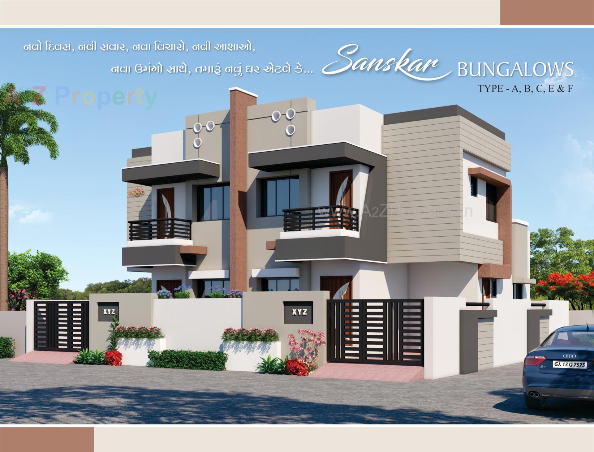 3D Elevation of real estate project Sanskar Bungalows located at Viramgam, Ahmedabad, Gujarat