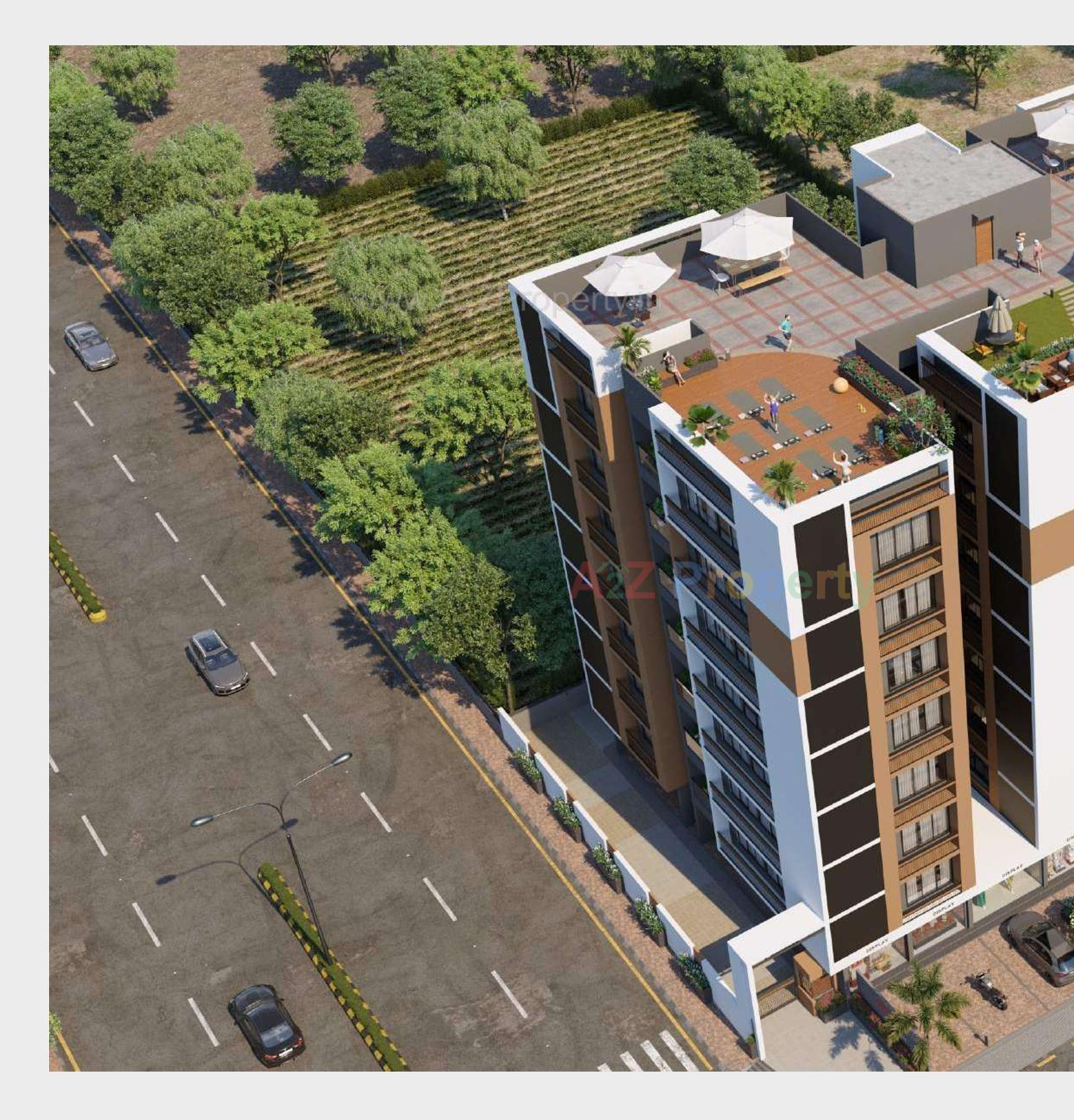 3D Elevation of real estate project Sanskar Enclave located at Chandkheda, Ahmedabad, Gujarat