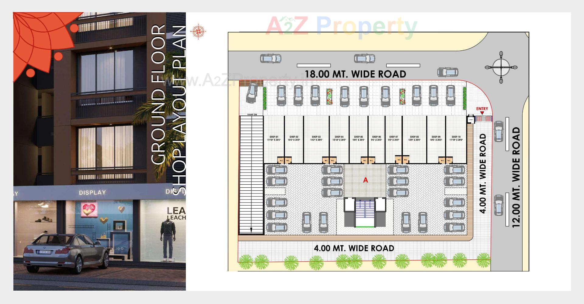 Layout of real estate project Sanskar Enclave located at Chandkheda, Ahmedabad, Gujarat