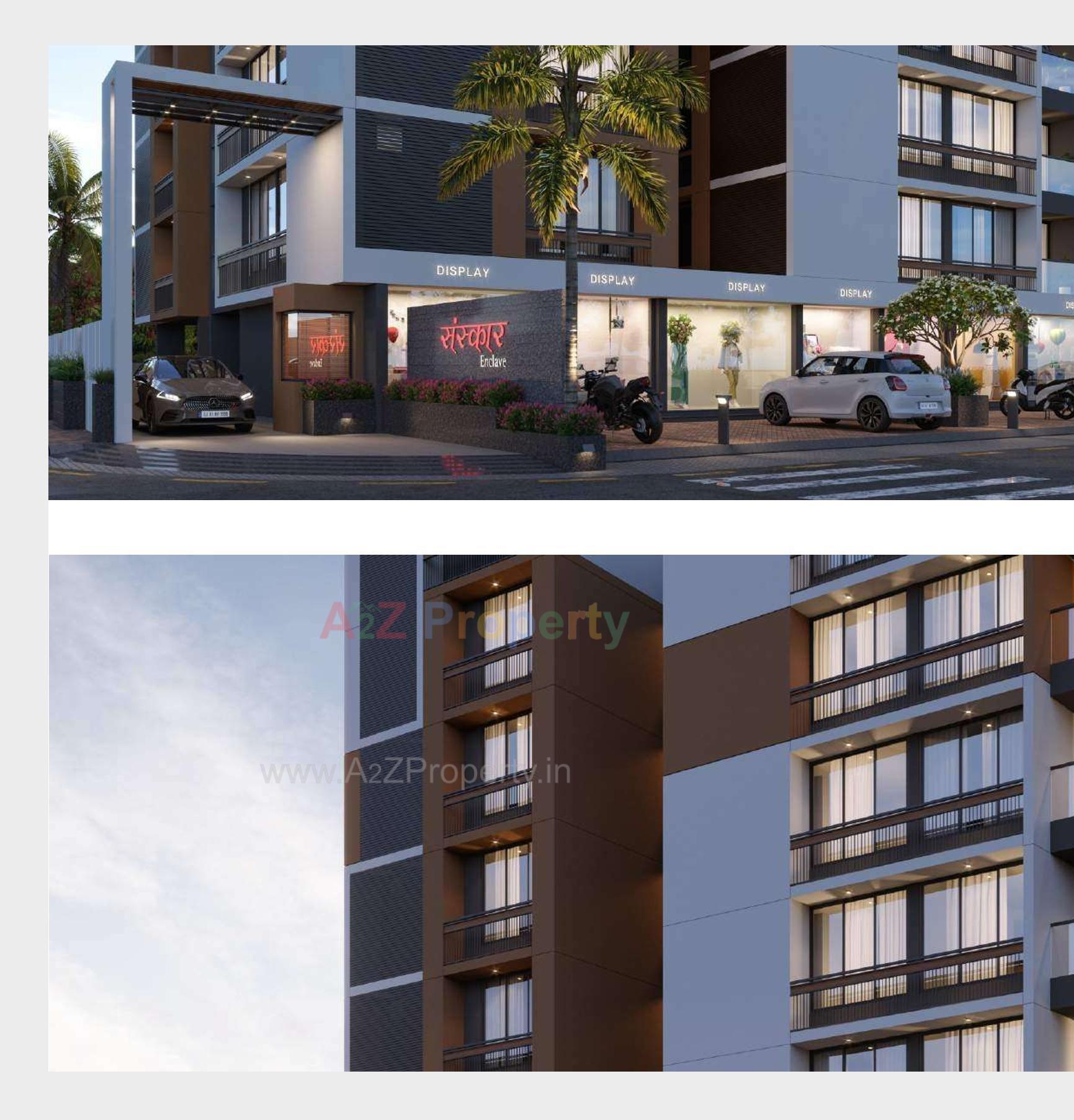 3D Elevation of real estate project Sanskar Enclave located at Chandkheda, Ahmedabad, Gujarat