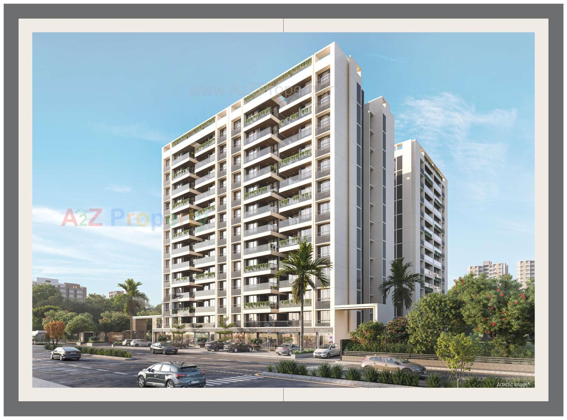 3D Elevation of real estate project Sanskar Lakeview located at Nikol, Ahmedabad, Gujarat