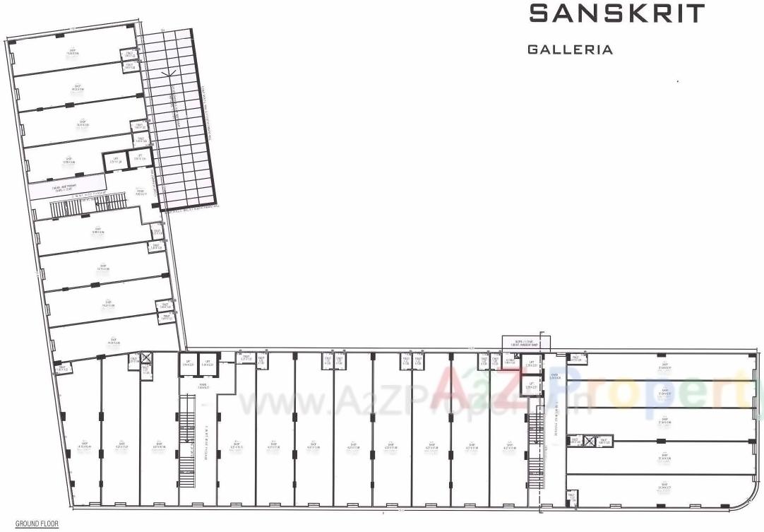 Layout of real estate project Sanskrit galleria located at Ahmedabad, Ahmedabad, Gujarat