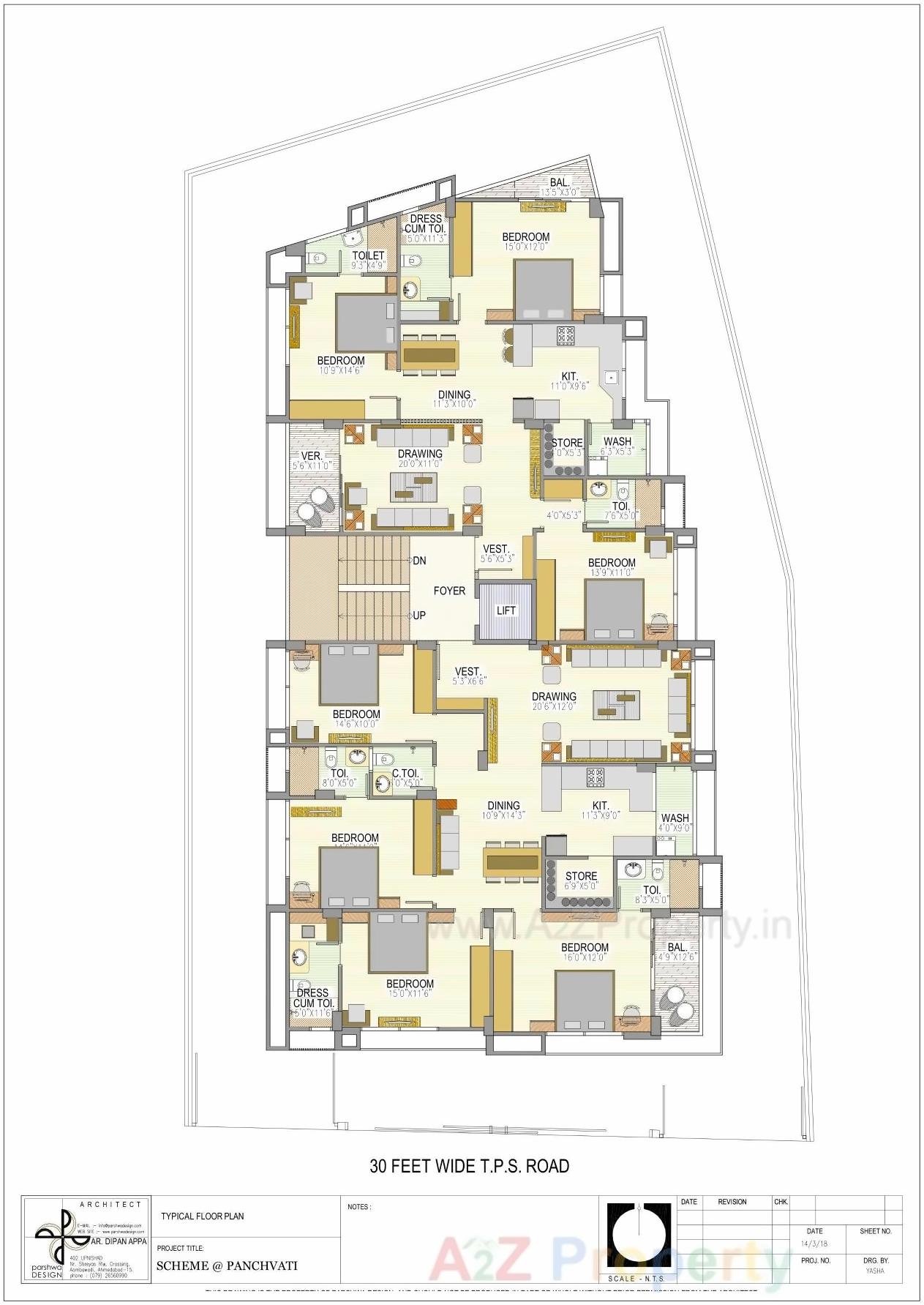 Layout of real estate project Santerian Glory located at Kochrab, Ahmedabad, Gujarat