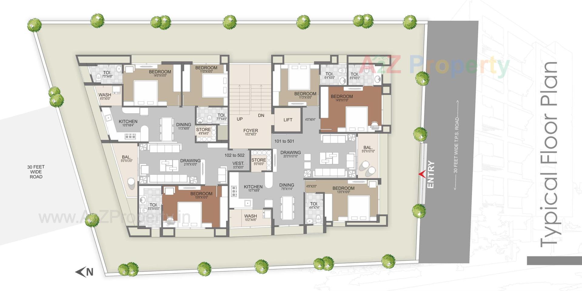 Layout of real estate project Santerian Vista located at Kochrab, Ahmedabad, Gujarat