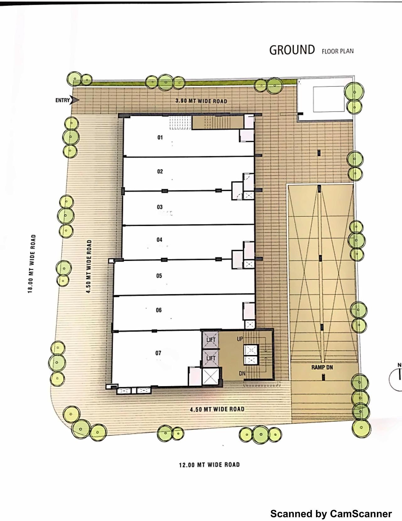 Layout of real estate project Santorini Square located at City, Ahmedabad, Gujarat
