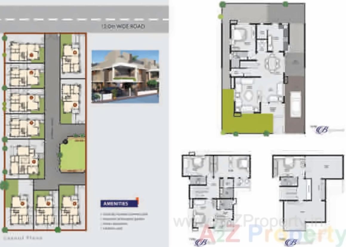 Layout of real estate project Sapphire Bunglows located at Lilapur, Ahmedabad, Gujarat