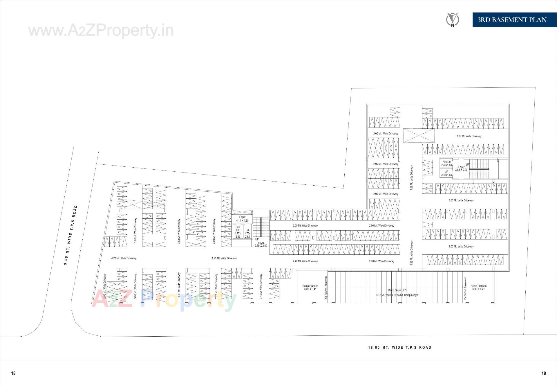Layout of real estate project Sapphire Business Park located at Makarba, Ahmedabad, Gujarat