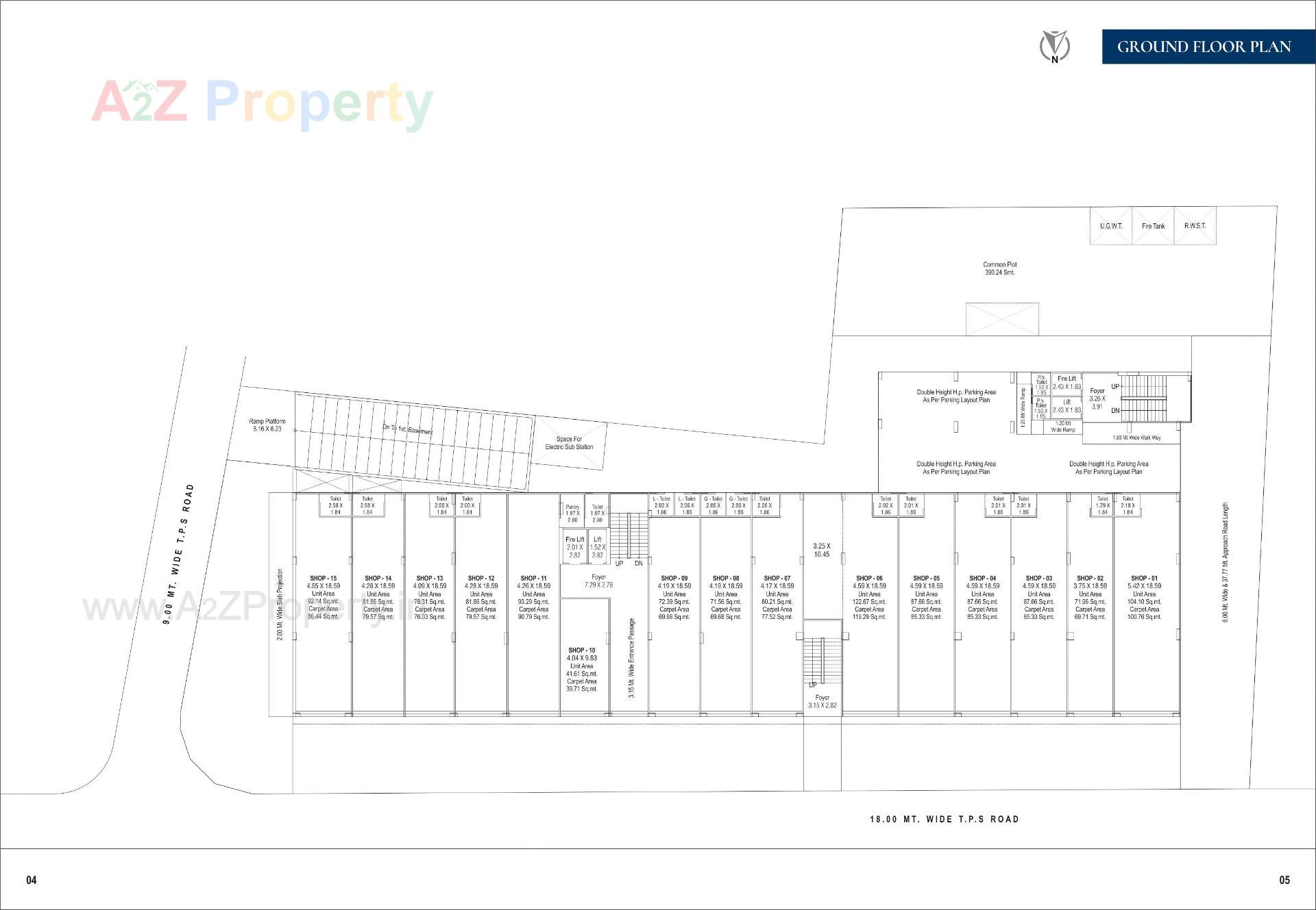 Layout of real estate project Sapphire Business Park located at Makarba, Ahmedabad, Gujarat